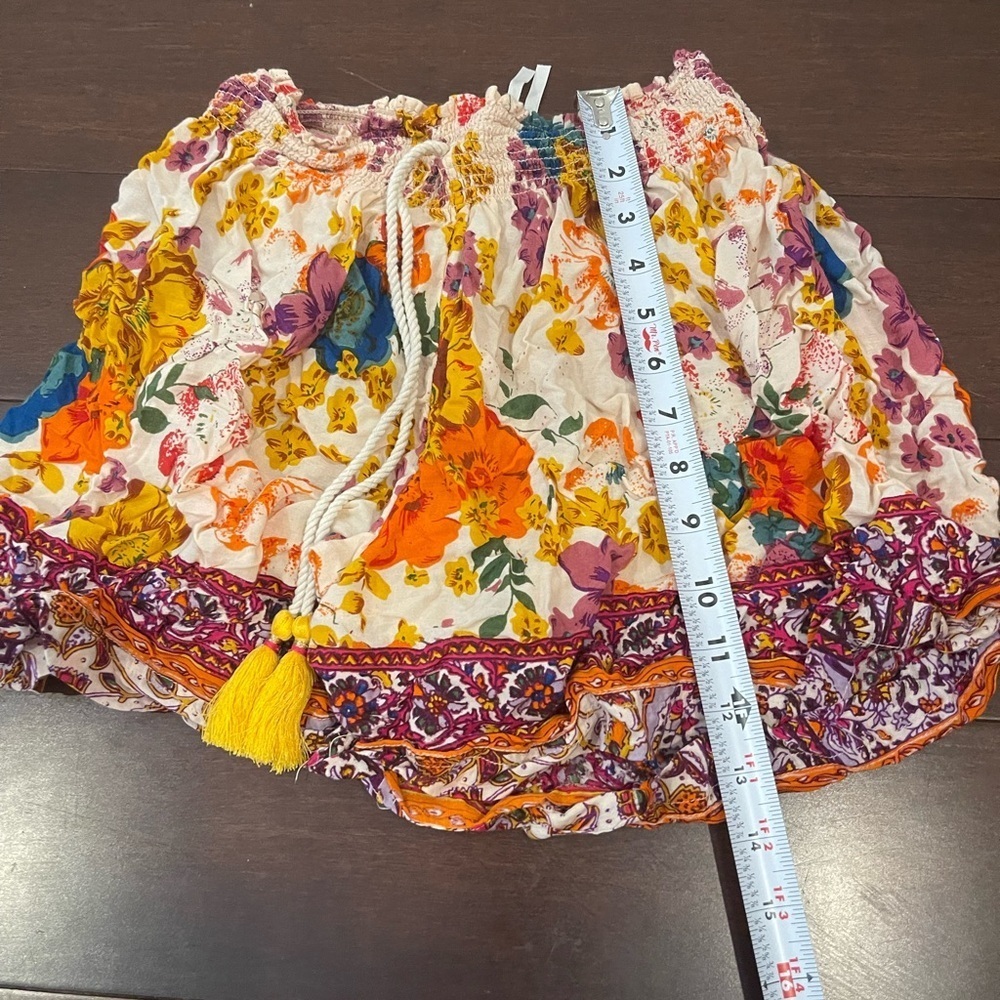 Anthropologie floral pajama shorts with drawstring size small - Picture 2 of 7